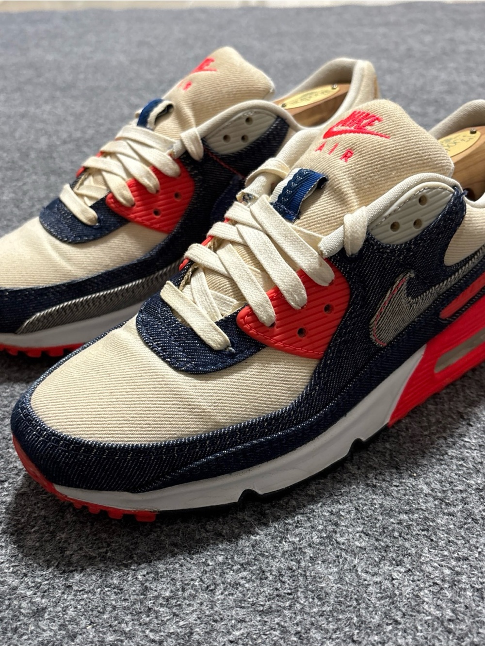 Size 8 - Nike Air Max 90 x Denham 2020 Infrared Denim CU1646-400 Men's - Picture 4 of 14